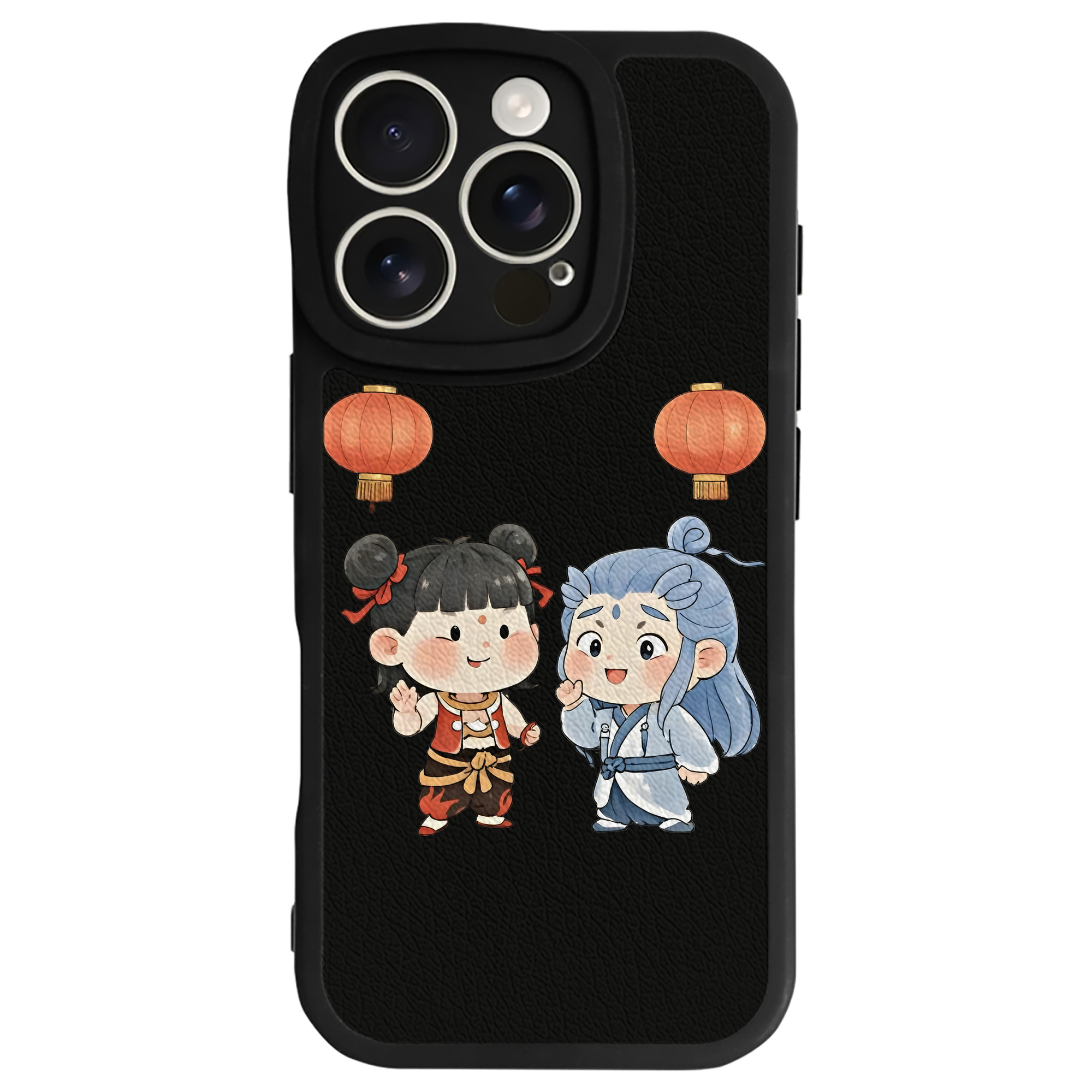 （画像用） Ne Zha 2 ナタ 魔童の大暴れ 【iPhone 16シリーズ対応】シリコンスマホケース（レザー調） 材質：シリコン